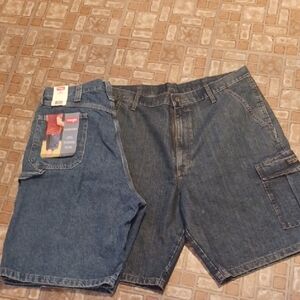Wrangler Men's Denim Cargo Jean Shorts Size 38